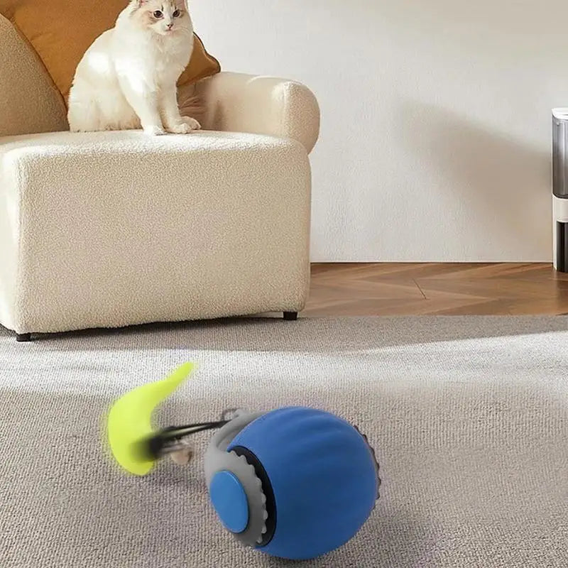 Interactive Cat Ball Toy Pet Cat Intelligent Sensor Ball Electric Toy Reduce Kitten Boredom Adjustable Ball Fast Rolling on